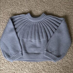 Lulu's Ribbed Knit Gray Sweater